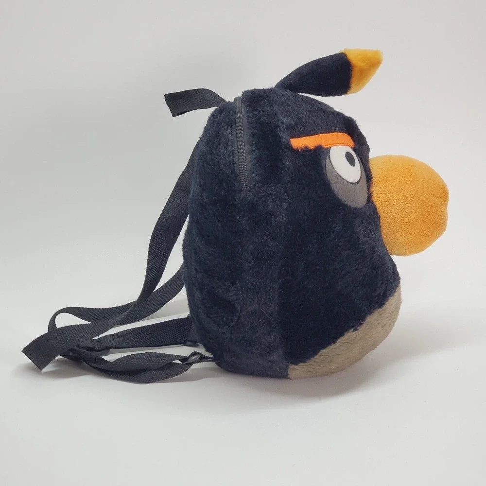 Angry Birds Black Bomb‎ Bird Plush Backpack 10 inch Rovio Game Character Bag